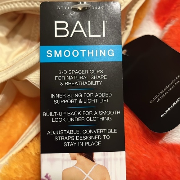 NWT Bali Women's Underwire, One Smooth U Ultra Light T-Shirt, Convertible Bra - Picture 6 of 10